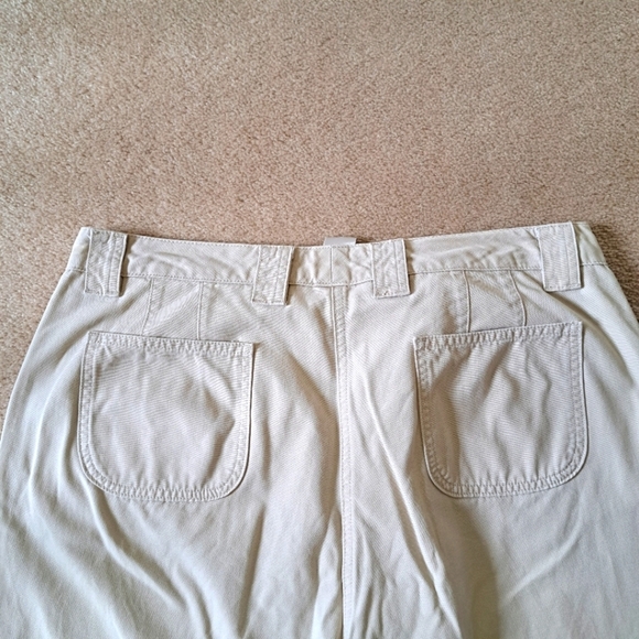 Northern Reflections Cropped Pant Women's Size 14 Beige Wide Leg Capri Cotton - Picture 9 of 12